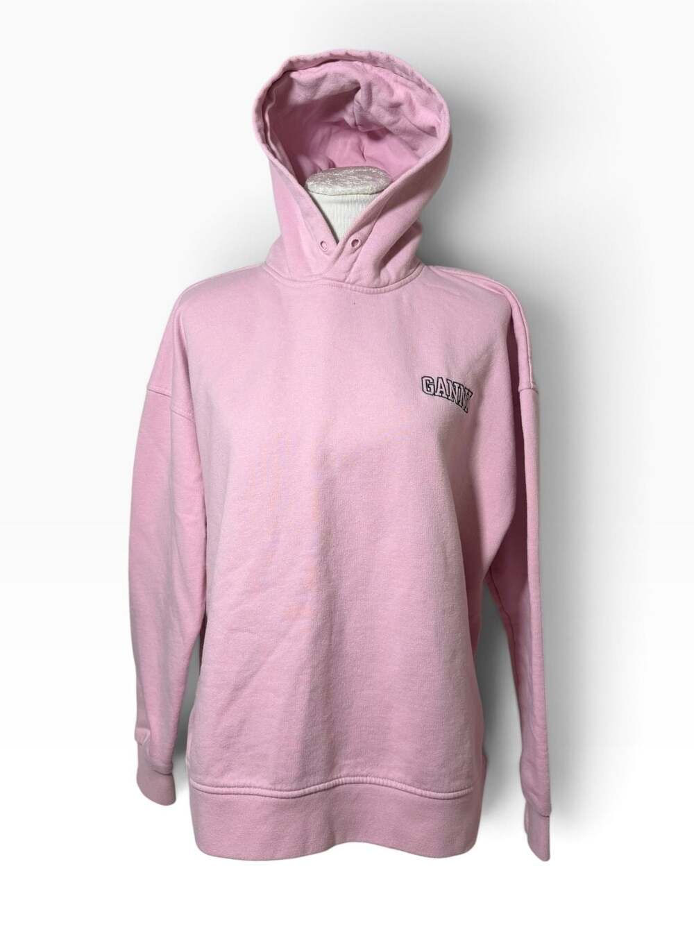 Ganni Software III Pink Collegiate Logo Hoodie size S/M